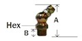 Metric Grease Fitting 45 Deg Ball Check Diagram 2